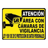 Señalizacion Aviso Metalico Laminado Camara Vigilancia 20x15