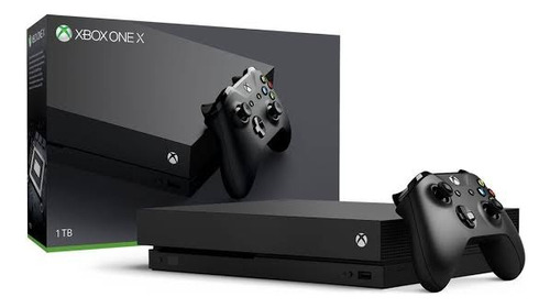 Video Game Microsoft Xbox One X 1tb Standard Cor Preto