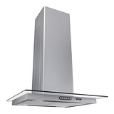 Exaustor Cozinha 60cm Coifa Ilha Vidro Reto Inox 220v