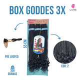 Cabelo Box Goddess Tranças Afro Pronto Para Aplicar 300gr Cor Castanho Escuro Cor #2