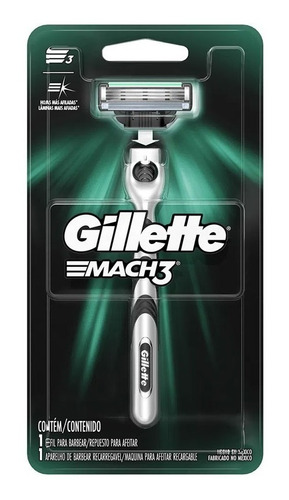 Gillette Mach3 Negra Máquina Para Afeitar 1u