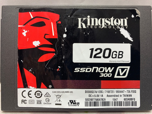 Kingston Sv300s37a/120 120gb Sata - 3505 Recuperodatos 