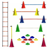 Escada Funcional + 10 Cones Furados + 10 Pratos + 1 Bandeira