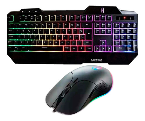 Kit Teclado Iluminado Semi Mecanico T3 E Mouse Lehmox M1