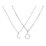 Hermosos Collares Set Luna Sol Acero Inox Titanio C528