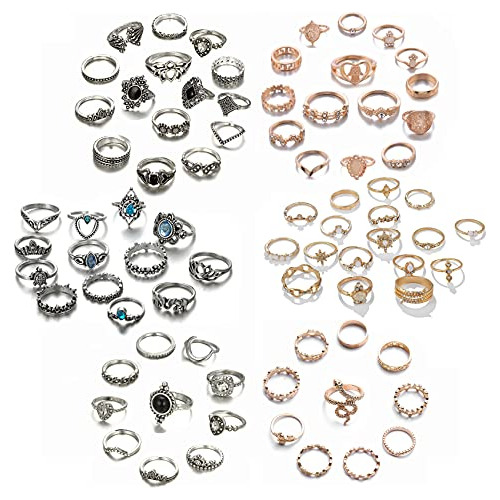 Anillos Bisutería - Anillos - 82pcs Knuckle Ring Set For Wom