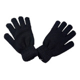 1 Par De Guantes Textil Negros Unitalla Para Frio