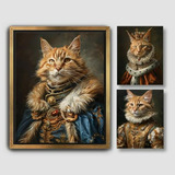 Retrato Personalizado De Mascota O 3 Cuadros De Gatos Maine 