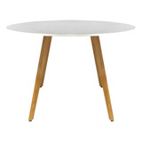 Mesa De Comedor De Madera Redonda Grande 100 Frankfurt