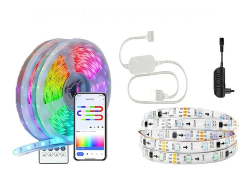 Cinta / Tira Led Rgbic 5 Metros Musical Wifi - Tuya Smart