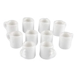 Nwfashion - Juego De 10 Vasos Blancos En Miniatura Para C