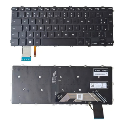 Teclado Para Notebook Dell Vostro 14 5481 P92g Iluminado Cor Preto