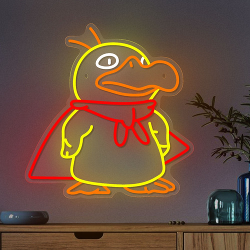 Letrero Led De Neón Con Luces Led De Anime De Cape Duck Para