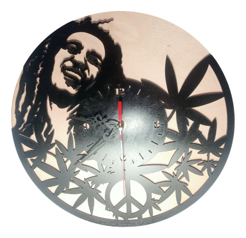 Reloj De Pared Artesanal - Bob Marley