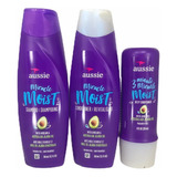 Aussie Kit Shampoo + Condicionador 360ml+máscara Moist 236ml