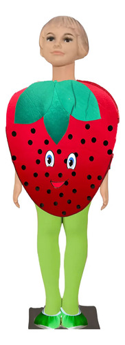 Disfraz Fresa Frutas Y Verduras Animalitos Animal Primavera Escuela Bailable Obra Teatral Escolar Festival Niños Infantil Teatro
