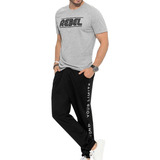 Conjunto Deportivo Hombre Jogger Sudadera Letras Camiseta