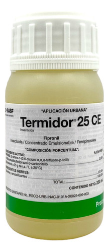 Termidor 25 Ce 250 Ml Insecticida Fipronil Termitas Moscas