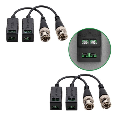 2 Pares Balun Passivo Transmissão De Vídeo Vb 501p Intelbras