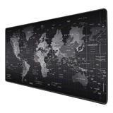 Mouse Pad Gamer Speed Extra Grande 70x30 Mapa Mundi Preto