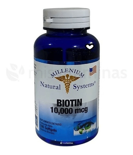 Biotina Americana 10,000mcg X 100 Sof Systems