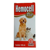 Hemocell Pet 100ml Recuperação De Cães E Gatos Com Anemia