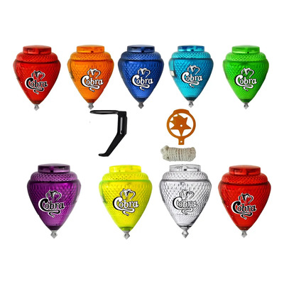 Pack 9 Trompos Profesionales Cometa Cobra Diamante Plástico 6cm | Meses sin interés