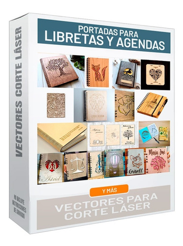 Pack Vectores Corte Láser Portadas Agendas Libretas Digital