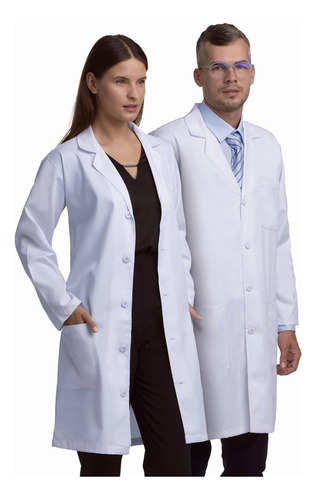 Uniforme Médico, Bata Larga Blanca, Uniforme De Laboratorio