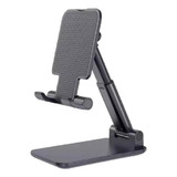 Soporte De Celular Tablet Plegable Escritorio Plastico Negro