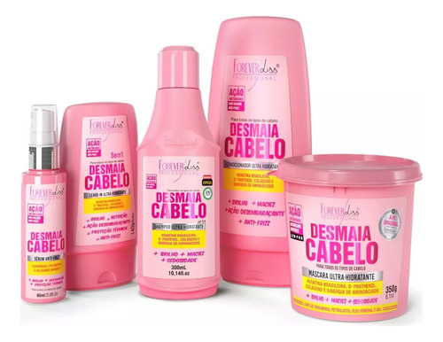 Kit Forever Liss Desmaia Cabelo Completo Máscara 350g