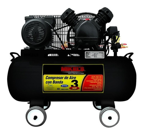 Compresor De Aire 3 Hp Con Banda (60 Lts) Mikels