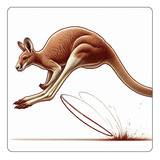 Mousepad Canguro Practicando Salto De Longitud M4