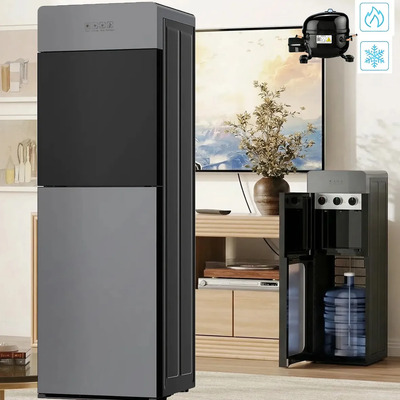 Despachador De Agua Con Compresor Garrafon Oculto 3 Temperatura, Enfriamiento Hasta 6-8°C, Dispensador De Agua Fría Y Caliente Oculto Enfriadore Agua Negro | Meses sin interés