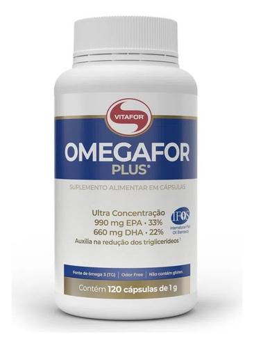 Suplemento Vitafor Ômegafor Plus Omega 3 120 Cps Sem Cheiro