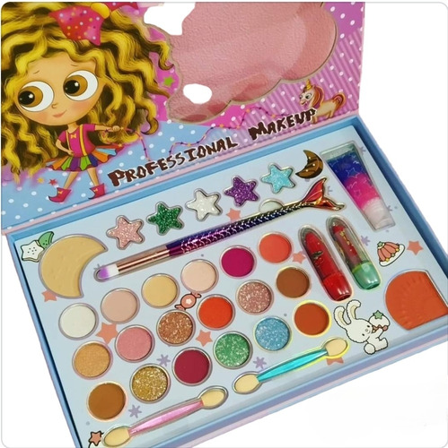 Set De Sombras Para Niñas Maquillaje Para Niñas Espejo