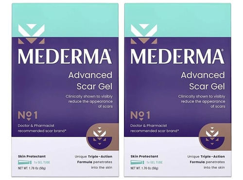 Gel Mederma Advanced Scar 50g Desvanece Cicatrices 2piezas