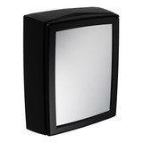 Armário Banheiro Espelho Sobrepor Reversível A52 Preto Astra