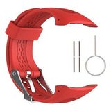 Malla Silicona Roja L  Para Garmin Forerunner 10 / 15