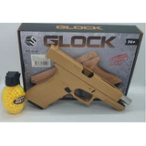 Pistola Balines Q1a Glock Polimero Cañon Metal + 800 Balines