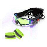 Gafas De Visión Nocturna Led Ajustables Con Lentes Verdes