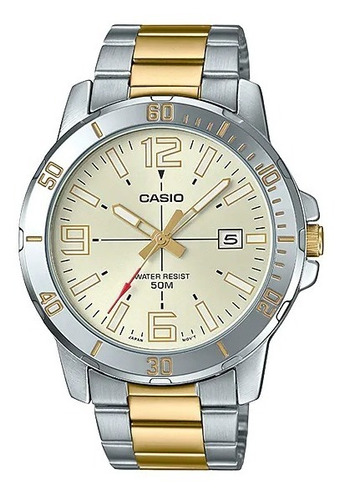 Reloj Casio Date Plateado Original Para Caballero E-watch 