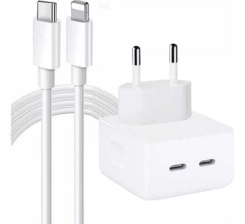 Carregador Turbo 35w Usb-c Compátivel iPhone 11 12 13 14 Pro