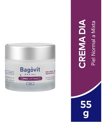 Crema Facial Bagovit Pro Lifting Piel Normal A Mixta X 55g