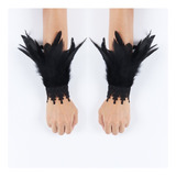 Guantes Punk Goticos, Plumas Muñequera, Carnival, Spectac