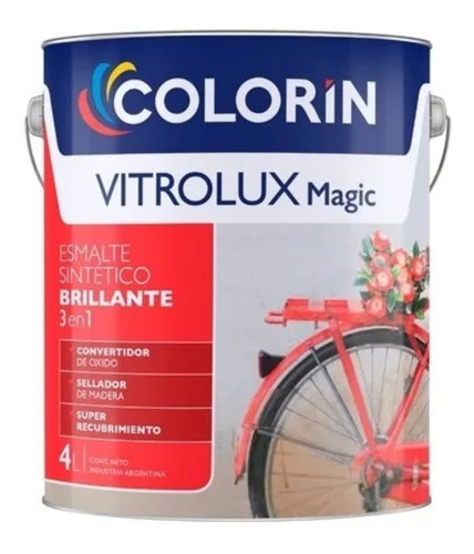 Esmalte Sintetico 3 En 1 Blanco Brillante Colorin Magic X4lt