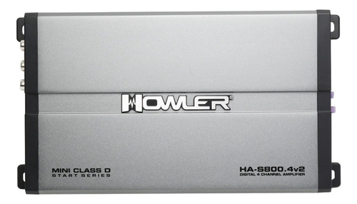 Amplificador 4 Canales Howler Full Mini Nano Clase D 800w Ha S800.4v2 Sin Calentamiento Controla Woofer Y Bocinas