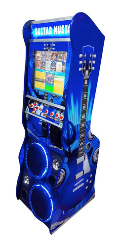 Maquina De Musica Jukebox 17 Polegadas Em Led Comercial Azul