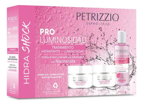 Pack Petrizzio Pro Luminosidad Crema Día + Noche + Micelar