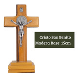 Cristo De San Benito De Base En Madera Cruz En Madera 15cm 